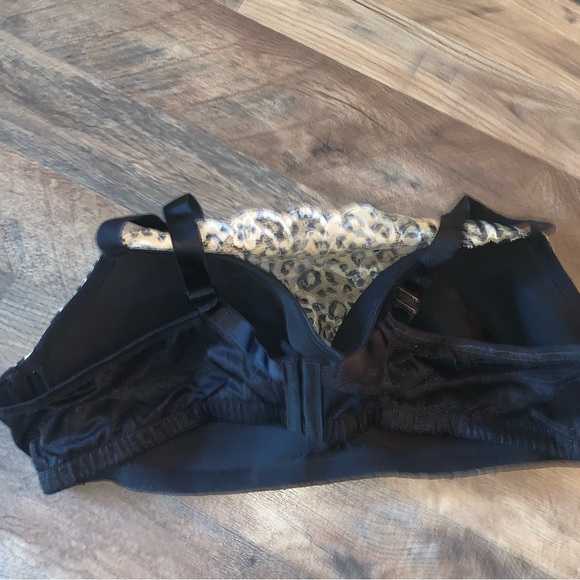 Comfort choice leopard cheetah lace half cami wirefree padded bra size 52C - Picture 3 of 4